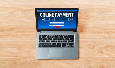 Online payment platform for modish money transfer on the internet netowrkの写真素材