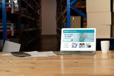 Health insurance web site modish registration system for easy form fillingの写真素材