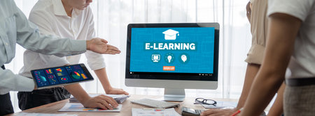 E-learning website with brisk sofware for student to study online on the internet network
