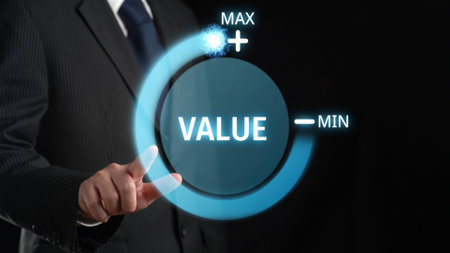 Business person leverages valuable ERP systems, maximizing value and operational efficiency. Focused...