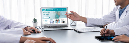 Health insurance web site brisk registration system for easy form fillingの写真素材