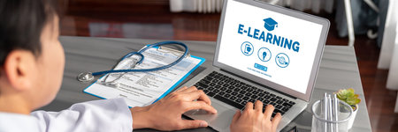 E-learning website with brisk sofware for student to study online on the internet network