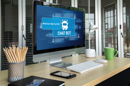Chatbot software application for modish online business that automatically reply to customer questionsの写真素材
