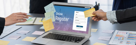 Online registration form for brisk form filling on the internet website