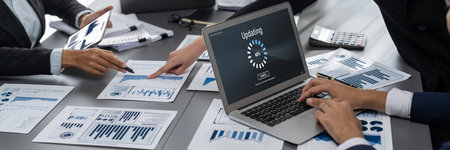 Software update on computer for brisk version of device software upgrade