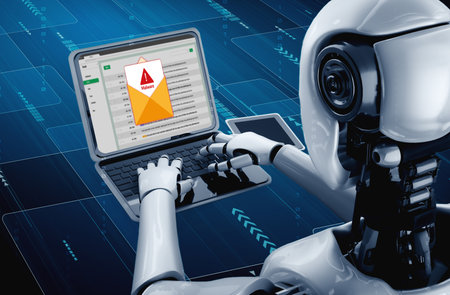 Cyber attacking concept. Malware alert showing on computer screen display scam and threat detection...
