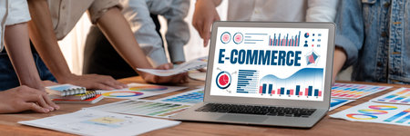 E-commerce data software provide brisk dashboard for sale analysis to the online retail businessの写真素材