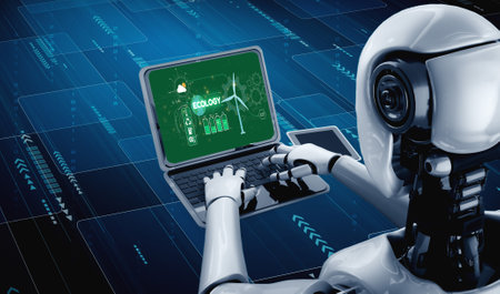 Computer Software Leading the Way in Green Business strategy and Sustainability, promoting sustainable growth. Discover business lead with sustainable, green innovations for a healthier planet. briskの写真素材