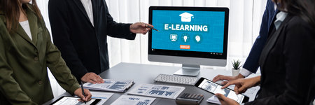 E-learning website with brisk sofware for student to study online on the internet network