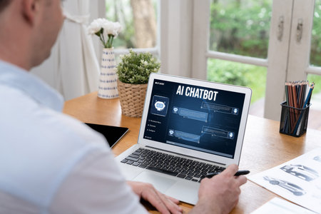 Generative AI virtual assistant tools for prompt engineer and user for ease of engage artificial intelligence AI technology help people to work with generative AI functions by prompting the AI briskの写真素材