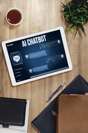Generative AI virtual assistant tools for prompt engineer and user for ease of engage artificial intelligence AI technology help people to work with generative AI functions by prompting the AI snuglyの写真素材