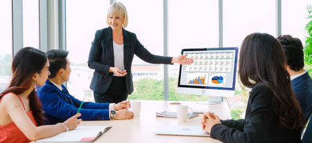 Business data dashboard provide business intelligence analytic for marketing strategy planning...