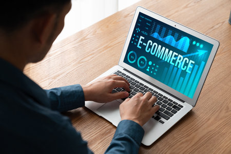 E-commerce data software provide modish dashboard for sale analysis to the online retail businessの写真素材