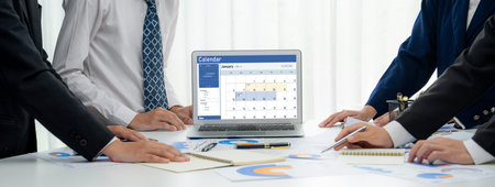 Calendar on computer software application for schedule planning for personal organizer and online...