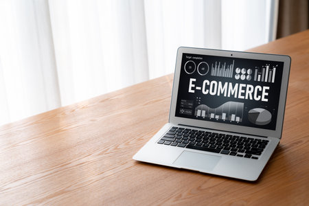E-commerce data software provide modish dashboard for sale analysis to the online retail businessの写真素材