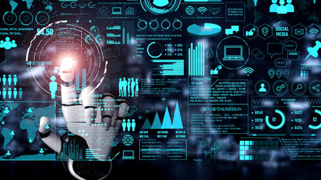 AI enhances network connection visualization with real-time digital analytics, virtual assistant...