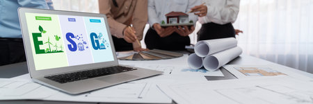 ESG environmental social governance policy for brisk business to set a standard to achieve high ESG...