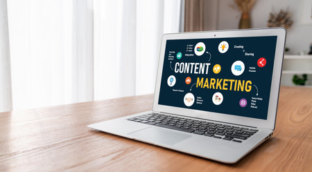 Content marketing for modish online business and e-commerce marketing strategyの写真素材