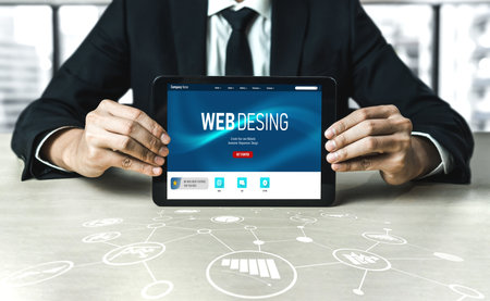 Website design software provide modish template for online retail business and e-commerceの写真素材
