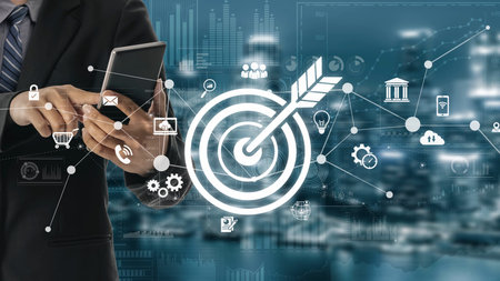 Target audience analysis, customer segmentation, personalized marketing, audience targeting strategies, and marketing efficiency improvement through smart customer profiling. Muxerの写真素材