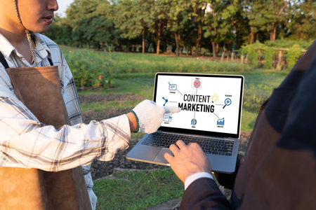 Content marketing for brisk online business and e-commerce marketing strategyの写真素材