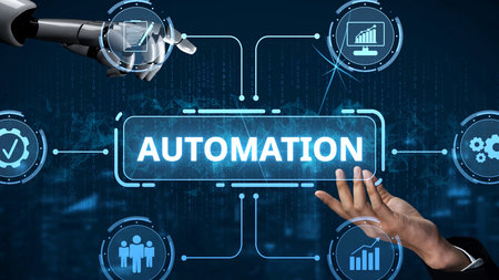 Modern automation drives workflow efficiency by connecting systems, people, and data. With intelligent automation, businesses unlock potential through seamless integration and automation tools. Muxerの写真素材