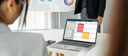 Online applointment booking calendar for modish regristration on the internet websiteの写真素材