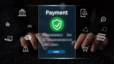 Secure online payment, safe e-commerce transactions, digital payment solutions, online financial...