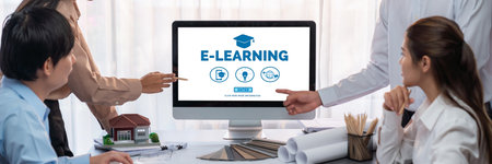 E-learning website with brisk sofware for student to study online on the internet network