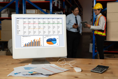 Business data dashboard provide business intelligence analytic for marketing strategy planning...