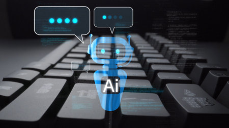 AI Virtual Assistant Artificial Intelligence Chatbot Controlled by Prompt Engineering for Explainable Generative AI information and LLM Deep Learning Technology for Smart Business Work Support. Muxerの写真素材