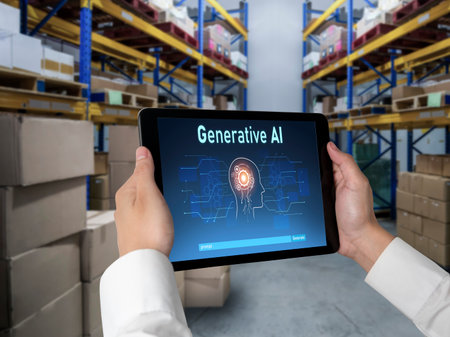 Generative AI virtual assistant tools for prompt engineer and user for ease of engage artificial intelligence AI technology help people to work with generative AI functions by prompting the AI snuglyの写真素材