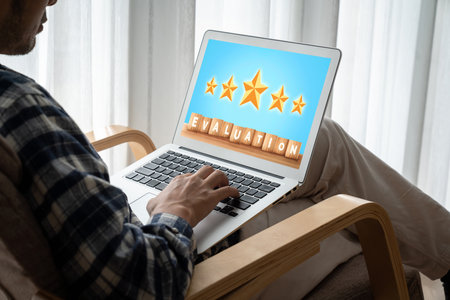 Customer satisfaction and evaluation analysis on modish software computer for marketing strategy planningの写真素材