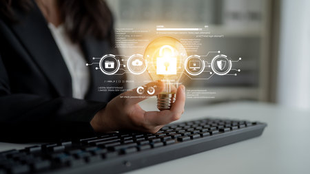 Cyber security protects against breaches, hacks, and network attacks using strong infrastructure and proactive digital defense strategies. Latchの写真素材