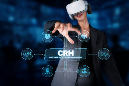 Explore modern CRM solutions designed for effective customer relationship management using virtual technology, enhancing interaction and overall business engagement through innovation.の写真素材