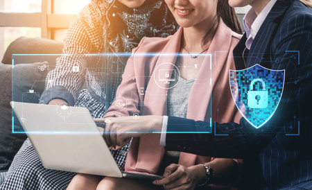 Cyber security protects against breaches, hacks, and network attacks using strong infrastructure and proactive digital defense strategies. Vouchの写真素材