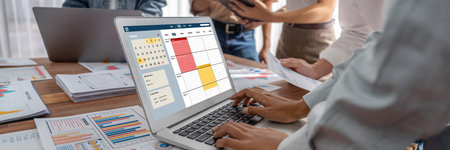 Online applointment booking calendar for brisk regristration on the internet websiteの写真素材