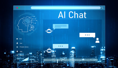 AI chatbot interface facilitates communication, chatbot, and AI interaction for automated user...