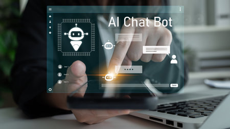 AI chatbot interface facilitates communication, chatbot, and AI interaction for automated user...
