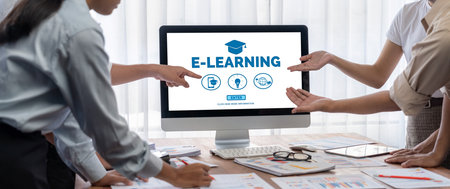 E-learning website with brisk sofware for student to study online on the internet network