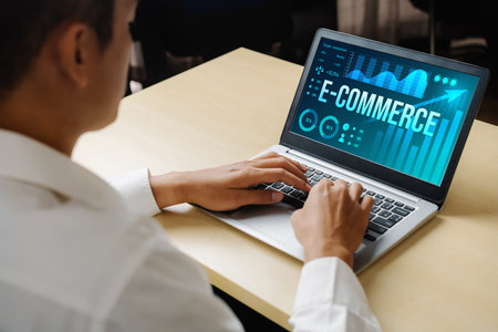 E-commerce data software provide modish dashboard for sale analysis to the online retail businessの写真素材