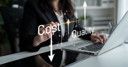 Increase quality and reduce cost represent quality, cost, and performance optimization for business...