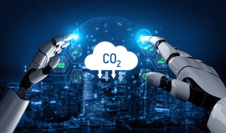 AI helps manage carbon footprint by analyzing emission data, optimizing renewable energy use, and...
