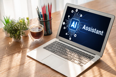 Generative AI virtual assistant tools for prompt engineer and user for ease of engage artificial intelligence AI technology help people to work with generative AI functions by prompting the AI snuglyの写真素材