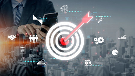 Target audience analysis, customer segmentation, personalized marketing, audience targeting strategies, and marketing efficiency improvement through smart customer profiling. Muxerの写真素材