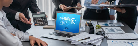 Software update on computer for brisk version of device software upgrade