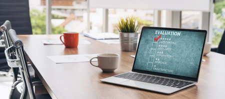 Customer satisfaction and evaluation analysis on modish software computer for marketing strategy planningの写真素材