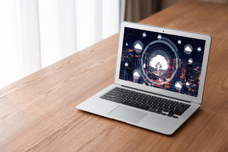 Cloud computing software for modish remote work and personal data storageの写真素材
