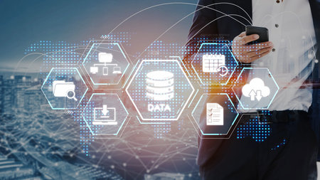 Cloud computing, cloud strategy, and cloud technology transforming digital infrastructure with...