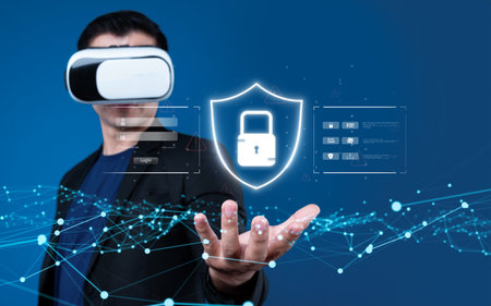 Business person explore the core of cyber security. Delve into cyber protection methods, cyber...